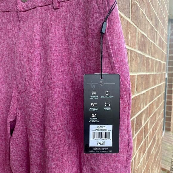 Walter Hagen Men's Size 32 Perfect 11 Majors 10" Golf Shorts (Berry Bloom) $70 - Picture 3 of 9